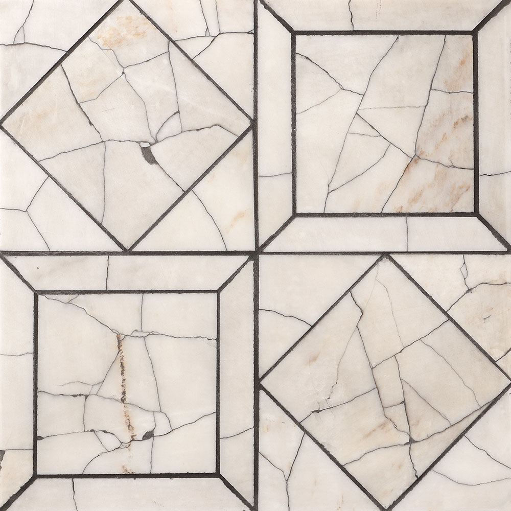 Calacatta Amber Honed Palazzo Marble Mosaic 12x12