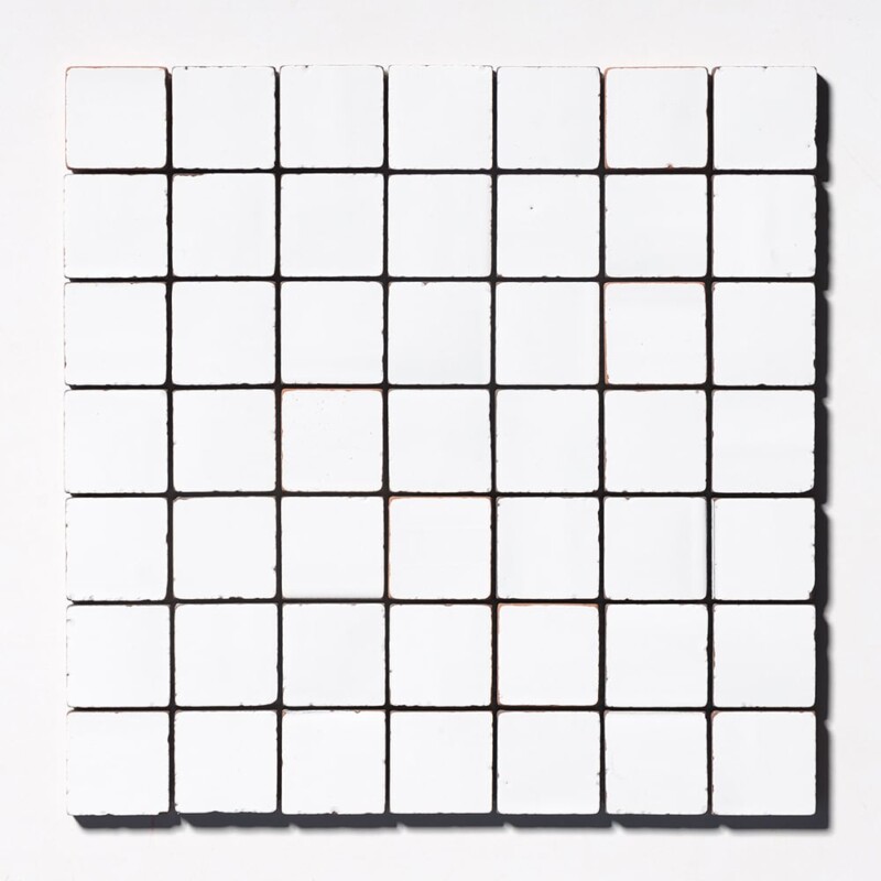 Royal White Tumbled 2x2 Terracotta Mosaics 12x12