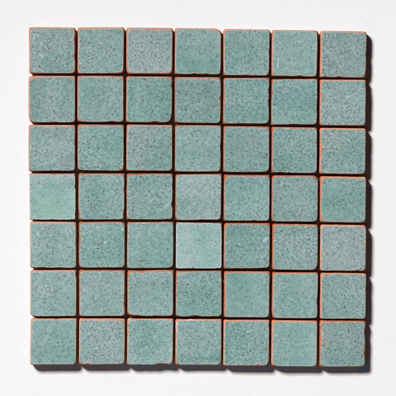 Sage Tumbled 2x2 Terracotta Mosaics 12x12