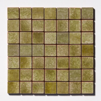 Seaweed Tumbled 2x2 Terracotta Mosaics 12x12