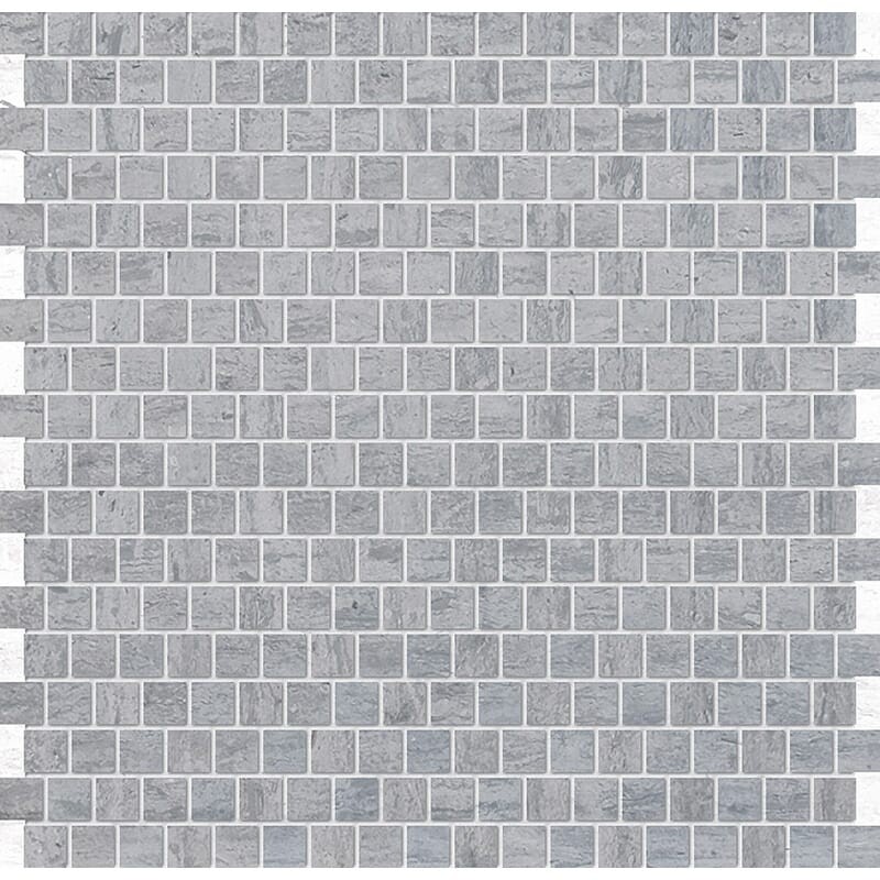 Haisa Blue Honed Offset 5/8x5/8 Marble Mosaics 12x12