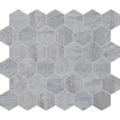 Haisa Blue Honed Hexagon Marble Mosaic 12x12