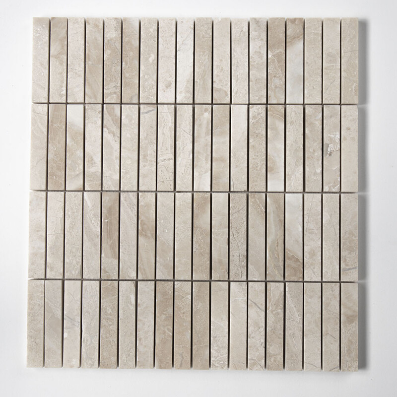 Diana Royal Honed 5/8×3 Marble Mosaic 12×12 Image