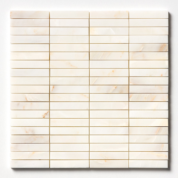 Calacatta Amber Honed 5/8×3 Marble Mosaic 12×12 Image
