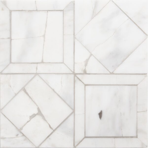 Calacatta Gold Royal Honed Palazzo Marble Mosaic 12×12 Image