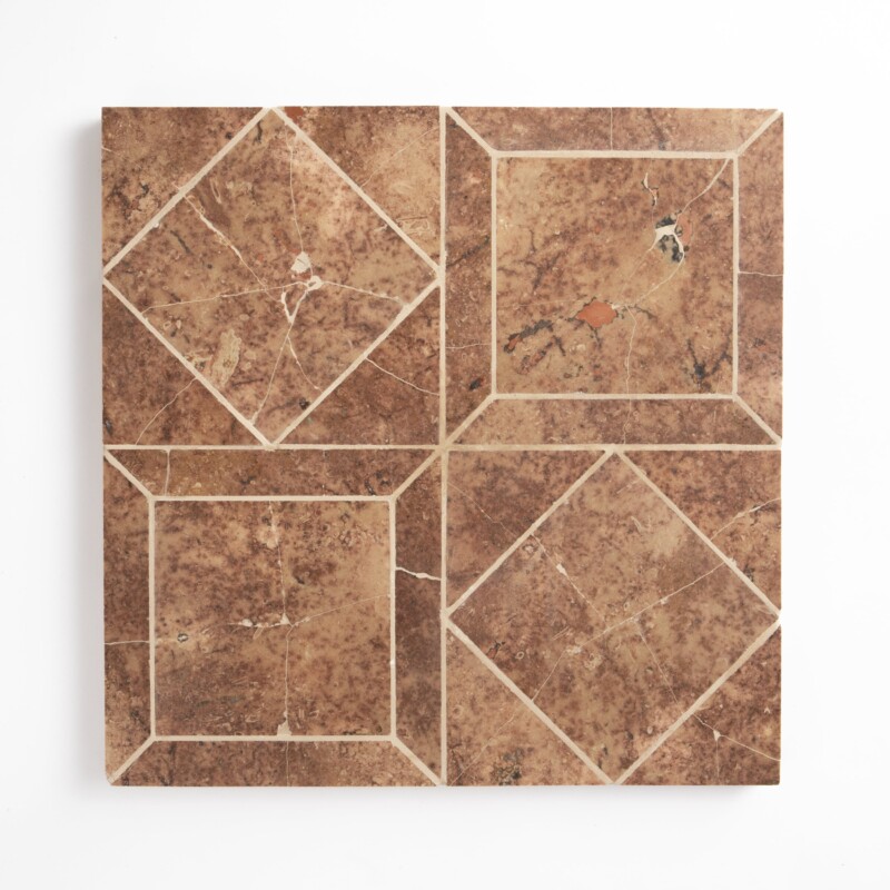 Scabas Red Honed Palazzo Li Antica Travertine Mosaics 12x12
