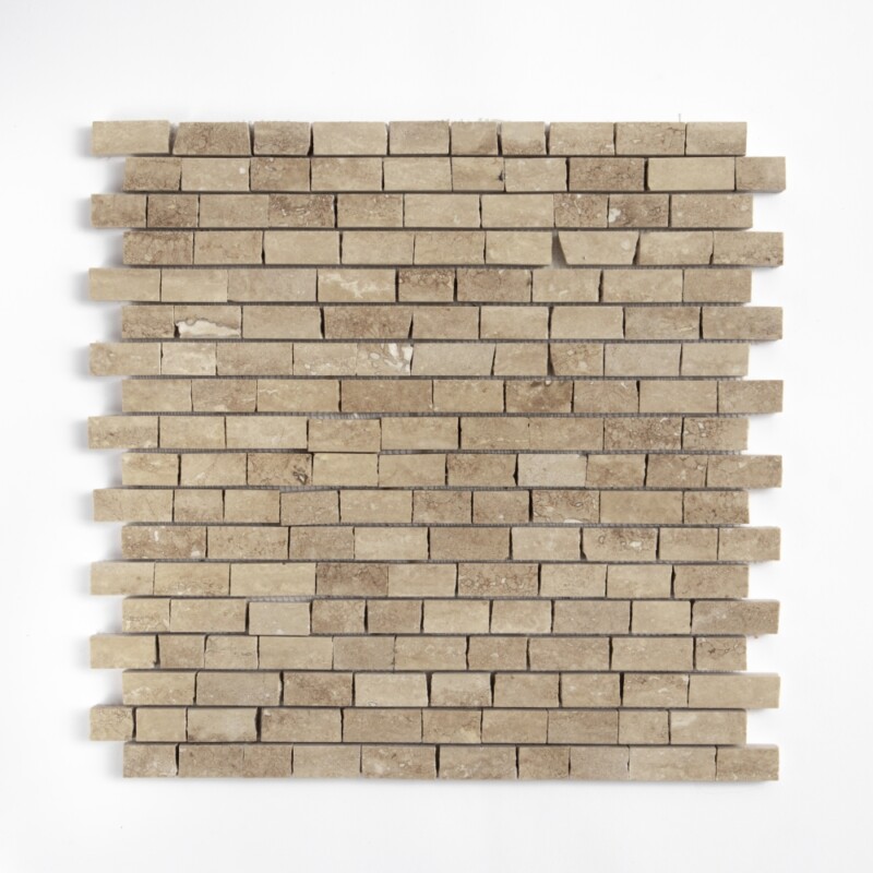 Roman Honed Broken Joint 5/8x3/4 Travertine Mosaics 11 3/4x12