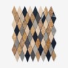 Multicolor Honed Diamonda Limestone Mosaics 11 3/8×11 13/16