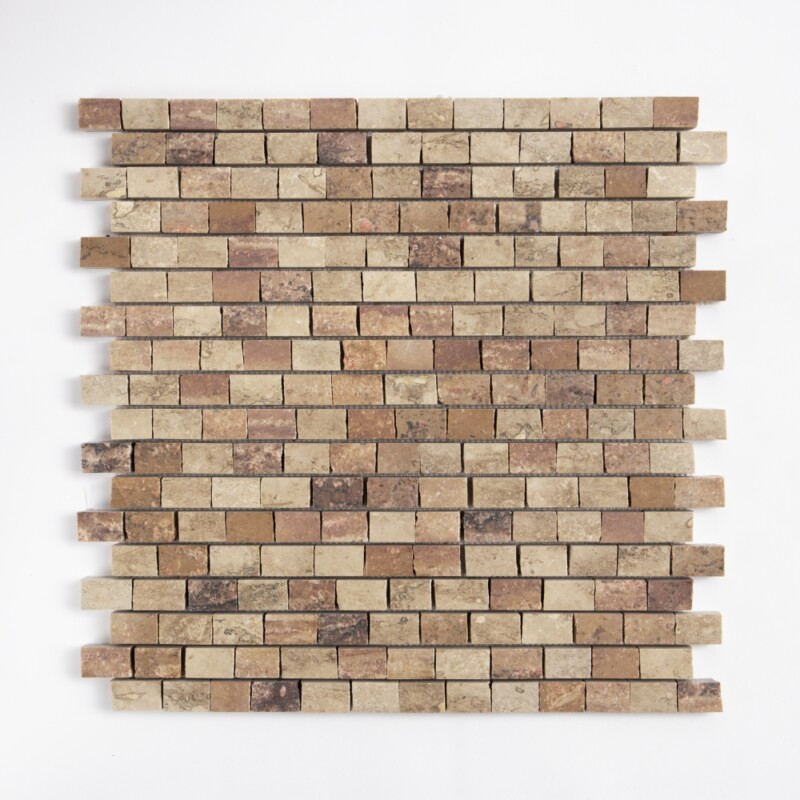 Roman Travertine Honed Broken Joint Travertine Mosaics 11 3/4x12