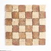 Roman Travertine, Scabas Red Travertine Honed Hand Clipped 2×2 Travertine Mosaics 12×12