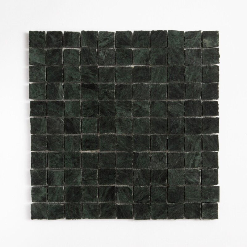 Verde Lucia Honed Hand Clipped 1x1 Marble Mosaics 11 3/4x11 3/4