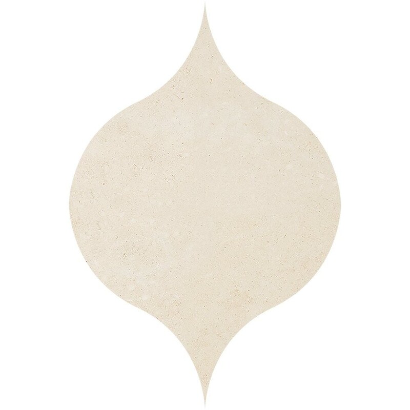 Winter Leaf Casablanca Honed Limestone Waterjet Decos 4 7/8x6 13/16