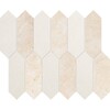 Casablanca, Champagne Honed Medium Picket Limestone Mosaic 13 3/16×11 1/16 Image
