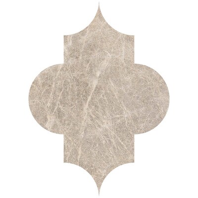 Arabesque Brown Leather Marble Waterjet Decos 6×8 1/4 Image