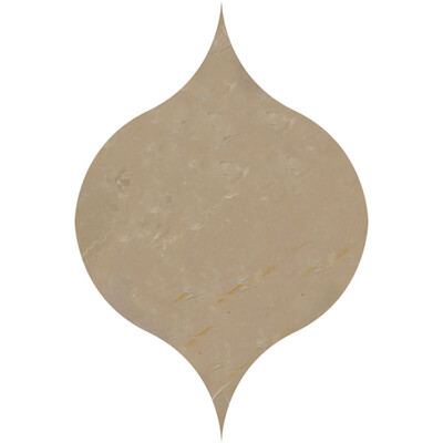 Winter Leaf Sable Honed Marble Waterjet Decos 4 7/8x6 13/16