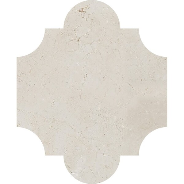 San Felipe Crema Marfil Honed Marble Waterjet Decos 8×9 3/4 Image