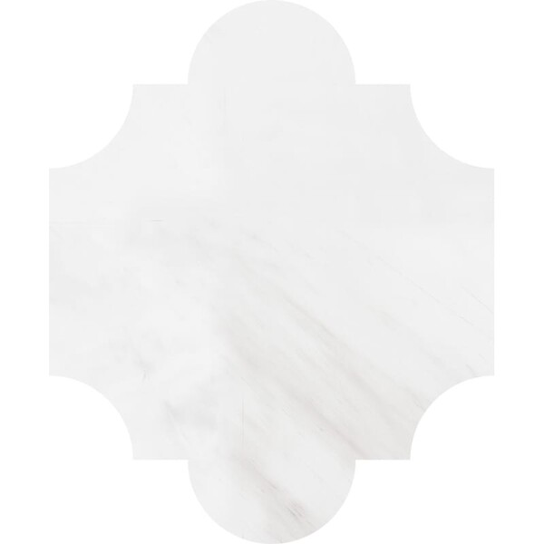 San Felipe Snow White Honed Marble Waterjet Decos 8×9 3/4 Image
