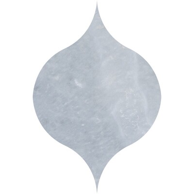 Winter Leaf Allure Light Honed Marble Waterjet Decos 4 7/8×6 13/16 Image