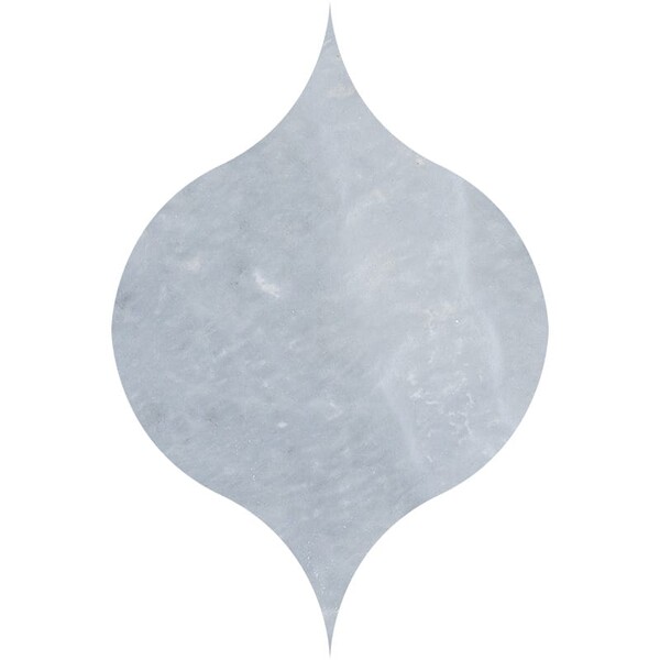 Winter Leaf Allure Light Honed Marble Waterjet Decos 4 7/8×6 13/16 Image