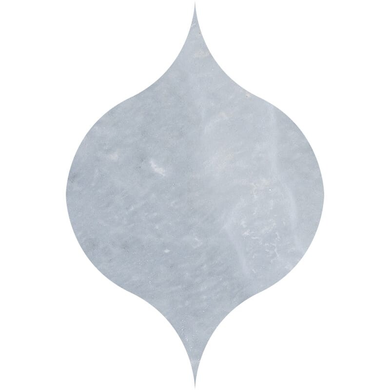 Winter Leaf Allure Light Honed Marble Waterjet Decos 4 7/8x6 13/16