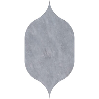 Gothic Arabesque Allure Light Polished Marble Waterjet Decos 4 7/8x8 13/16