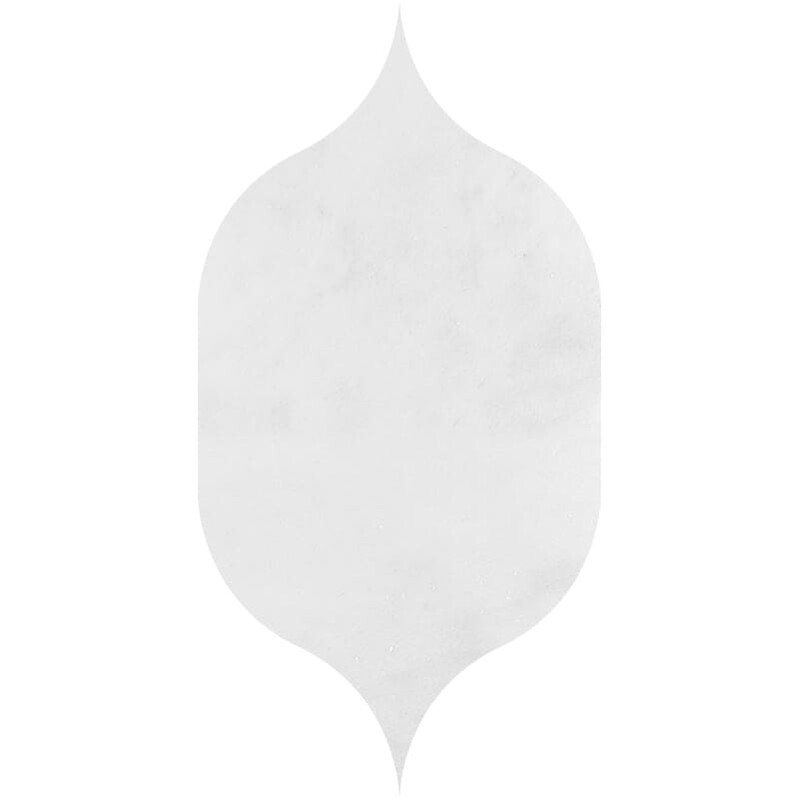 Gothic Arabesque Glacier Honed Marble Waterjet Decos 4 7/8x8 13/16