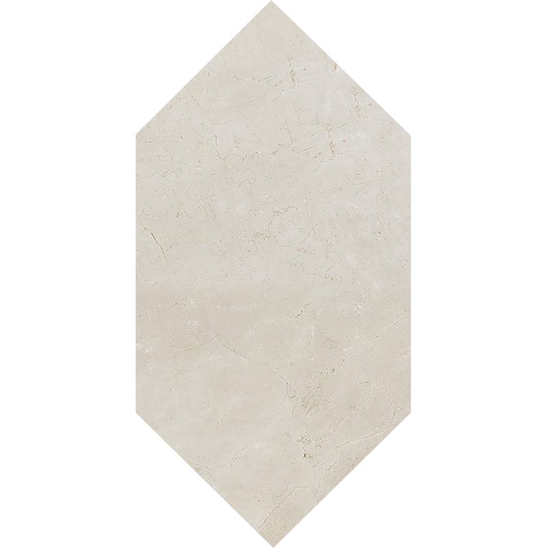 Large Picket Crema Marfil Honed Marble Waterjet Decos 6x12