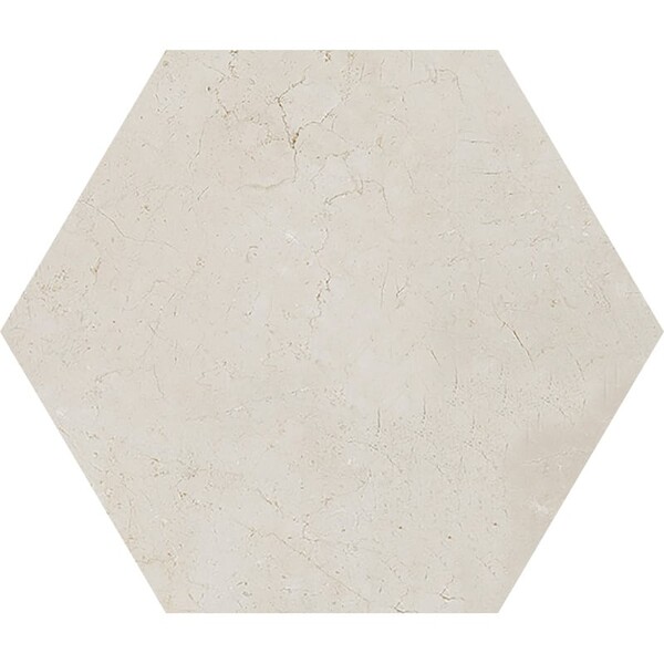 Hexagone Crema Marfil en marbre poli Waterjet Decos 5 25/32×5 Image
