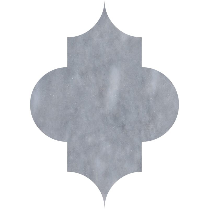 Allure Light Polished Arabesquette Waterjet Marble Accent Tiles 6x8 1/4