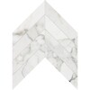 Chevron Calacatta Gold Extra Polished Marble Waterjet Decos 13×10 Image