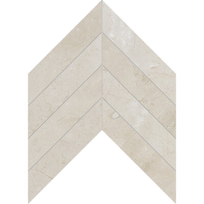 Chevron Crema Marfil Honed Marble Waterjet Decos 13×10 Image