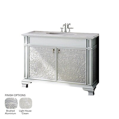 Brushed Aluminum Baroque Bathroom Vanities 47 1/2x21 1/2