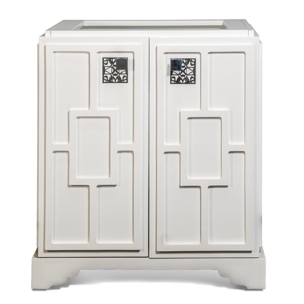 Gabinetes de banheiro Pavillion brancos e frescos, 29 3/4 x 21 3/4