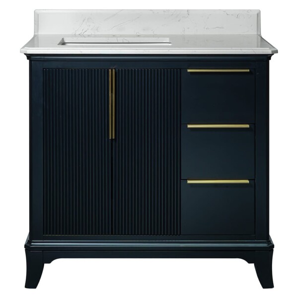 Imagem de gabinetes de banheiro Carrara Grosvenor Nayv Blue 37×22