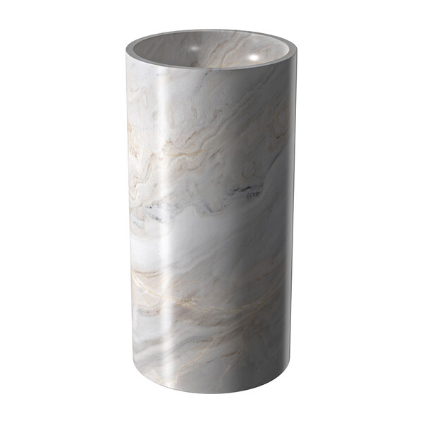 Раковина из полированного мрамора Blue Mist Grandiose, изображение 18×36