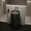 Iris Black Honed Grandiose Marble Sink 18×36 (SN00231)