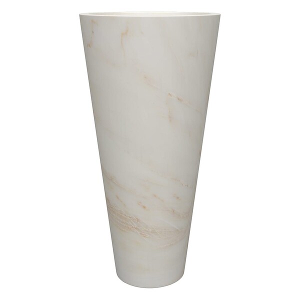 Calacatta Amber Polished Round Pedestal Marble Sink Image