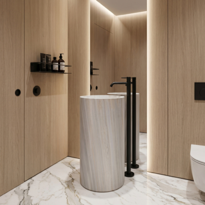 Skyline Honed Marble Sink (SN00356)