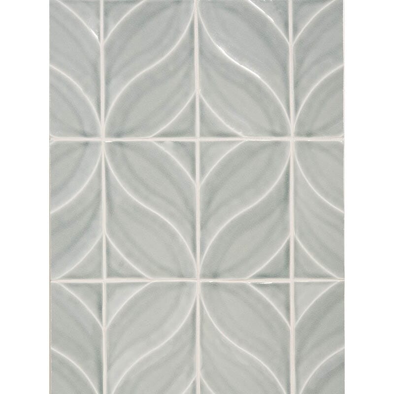 In Mist Crackled Dahlia Ceramic Wall Decos 4x6