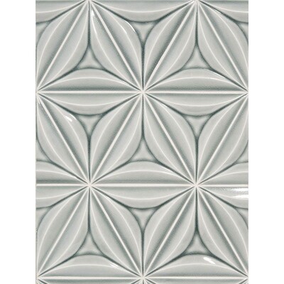 In Mist Crackled Marea Ceramic Wall Decos 6 Inch Triangle