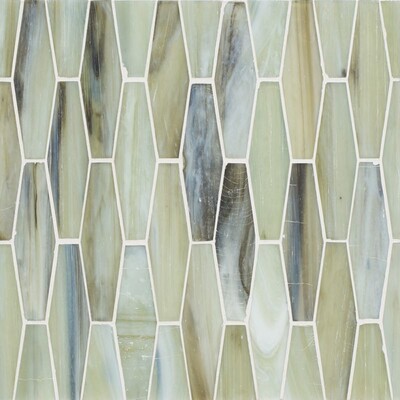 Jade Silk Ehex Glass Mosaic 12 7/8x9 7/8