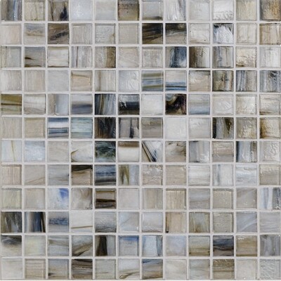 Karuna Iridescent 1x1 Glass Mosaic 12 3/8x12 3/8