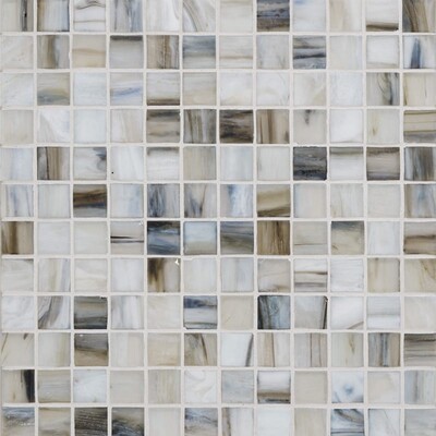 Karuna Silk 1x1 Glass Mosaic 12 3/8x12 3/8