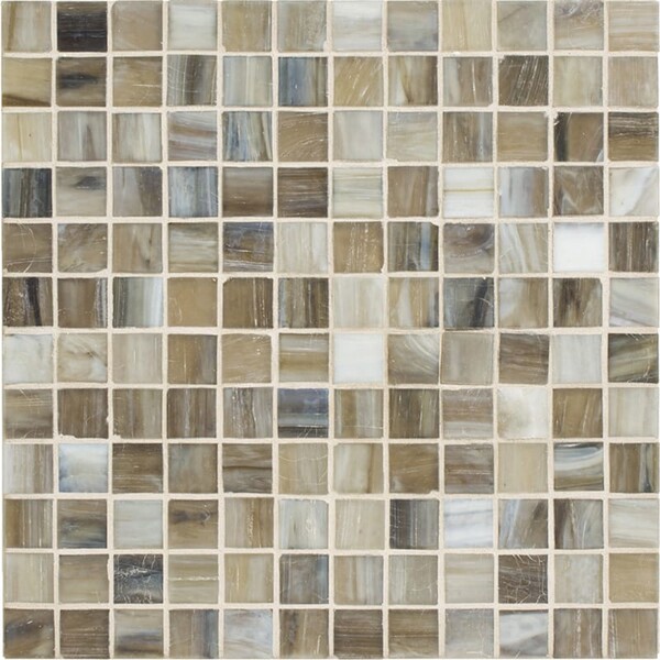 Mosaico in vetro Kiri Silk 1×1, immagine 12 3/8×12 3/8