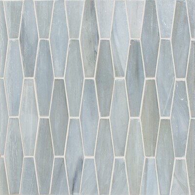 Lotus Iridescent Ehex Glass Mosaic 12 7/8x9 7/8