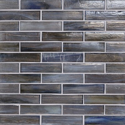 Metta Iridescent 1x4 Glass Mosaic 12 1/4x9 7/8