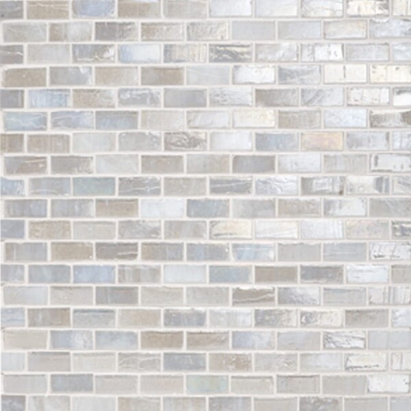 Puka Iridescent 1/2×1 1/4 Glass Mosaic 12 3/4×12 1/4 Image
