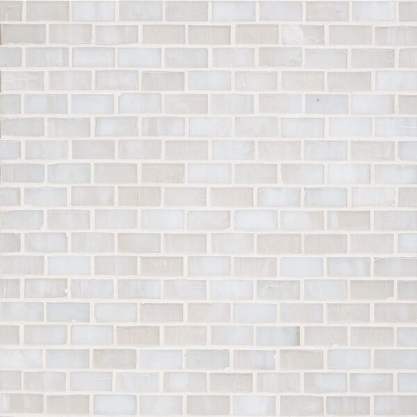 Puka Silk 1/2×1 1/4 Glass Mosaic 12 3/4×12 1/4 Image