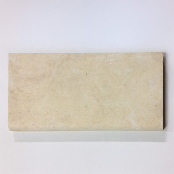 Casablanca honed bullnose limestone step in soft cream tone by Country Floors