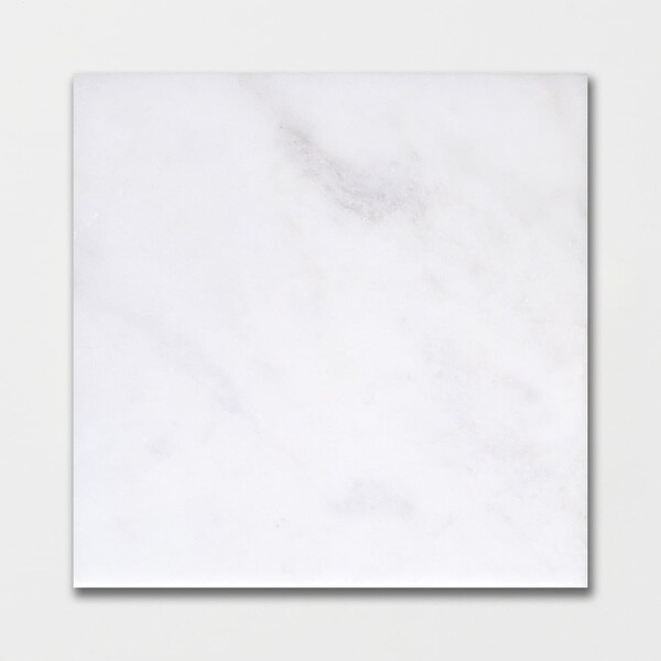 Afyon White Polished Marble Tile 12x12